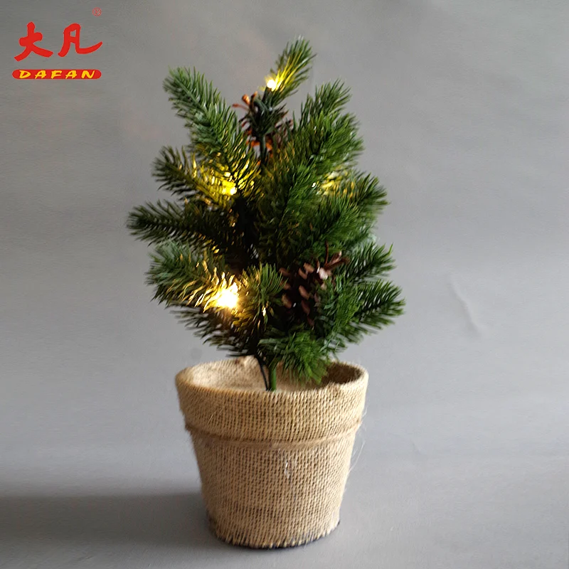 high quality table pine needle tree light battery simulate tree lights led Christmas tree light for home party