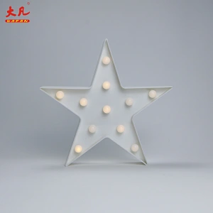Star plastic light led Christmas decoration led plastic panel light pvc marquee marquee light letters for wedding