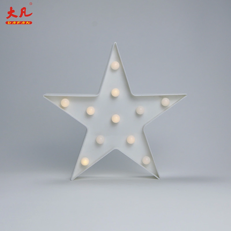 Star plastic light led Christmas decoration led plastic panel light pvc marquee marquee light letters for wedding