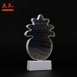 3D pineapple mirror animal shape led decorative children night tunnel lamp usb & battery infinity party light