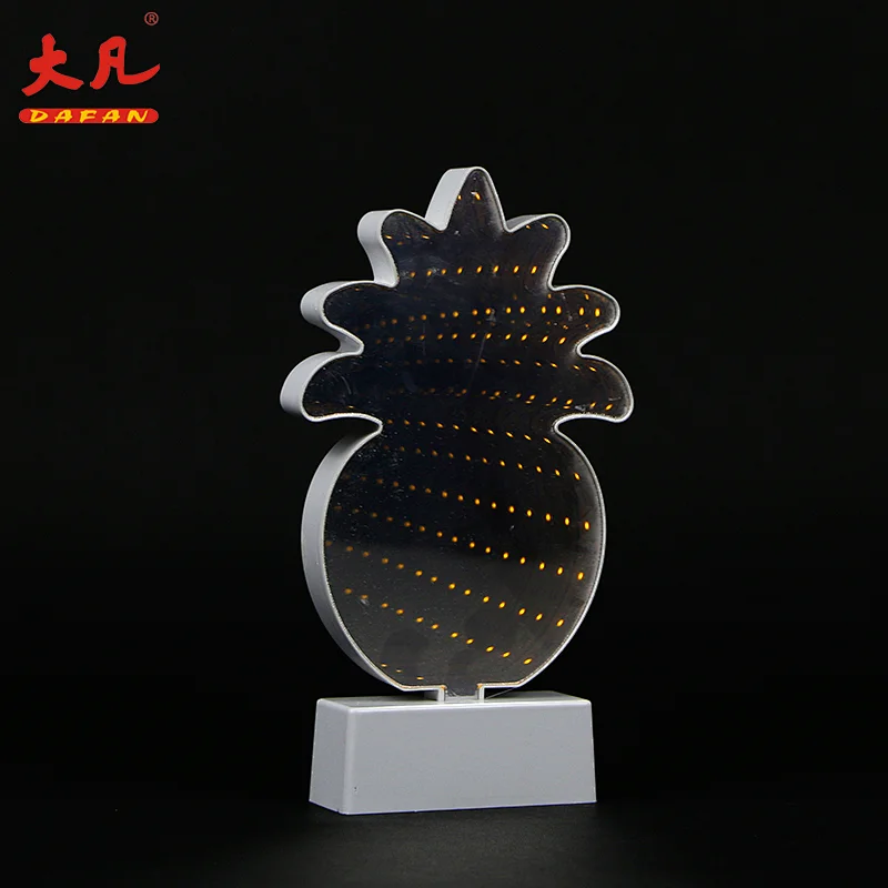 3D菠萝镜动物造型led装饰儿童夜间隧道灯usb＆电池无限派对灯