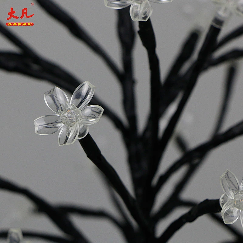 decoration battery plastic led artificial cherry blossom bonsai flower simulate tree lights