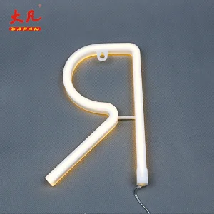 R china霓虹灯标志led霓虹灯柔性绳灯字母pvc室内照明led霓虹灯