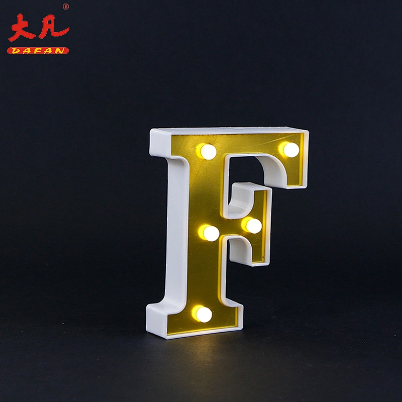 F led plastic battery letter light holiday room decoration acrylic letter sign