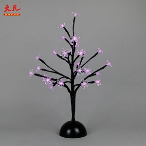 decoration battery plastic led artificial cherry blossom bonsai flower simulate tree lights