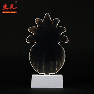 3D pineapple mirror animal shape led decorative children night tunnel lamp usb & battery infinity party light