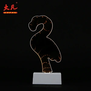 flamingo 3d mirror panel light led room low price children tunnel lamp infinity indoor table night Light