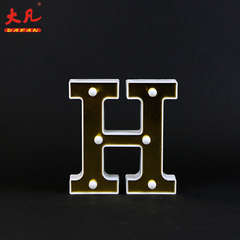 H hot sale letter board plastic decorative word light customize factory led battery lights
