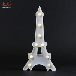 tower shape	decorative battery party marquee letter board led plastic wedding room table light