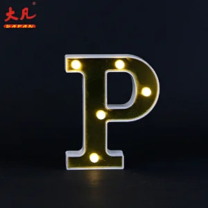 低MOQ 3D字母珠宝标志定制pvc字母标志P形状字灯