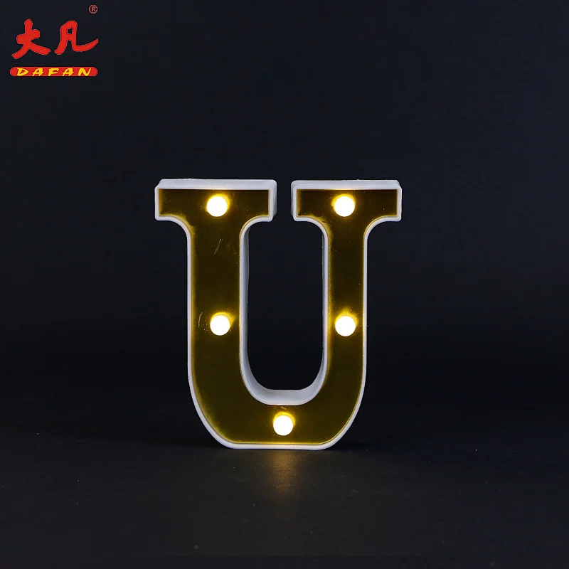 批发圣诞晚会装饰广告标志塑料字母灯3d LED灯