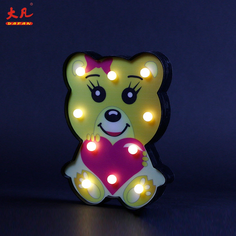 bear shape led holiday plastic marquee light letter acrylic party pop up marquee sign
