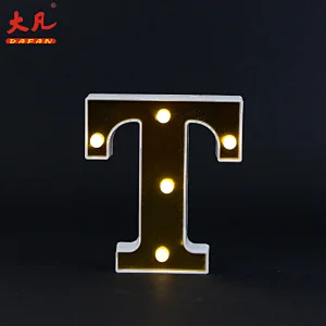 T形高品质led灯字母字幕情书电池供电灯字字母板