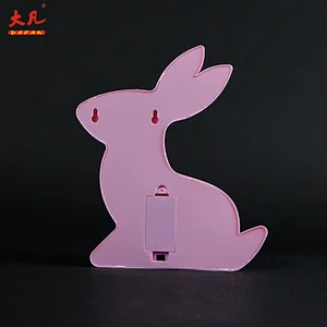兔子形状塑料装饰电池字幕照明led灯室内字母