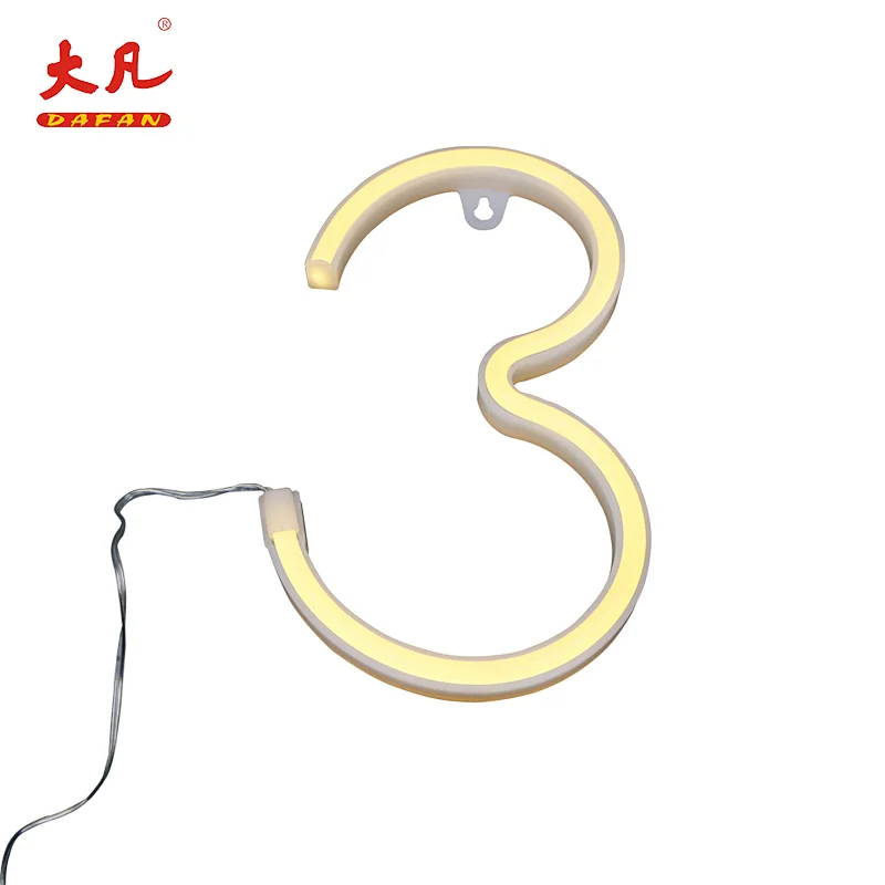 3字母珠宝中国霓虹灯标志婚礼装饰usb电池霓虹灯字母