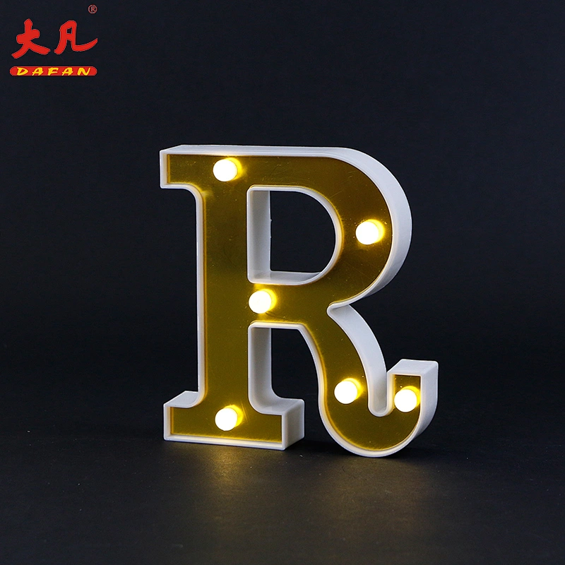 Plastic Word Custom LED marquee letter sign battery led light up bulb letter for indoor decoration