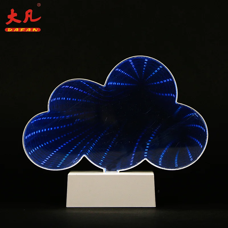 usb & battery star shape 3d led mirror light night indoor tunnel mirror atmosphere wall table panel light