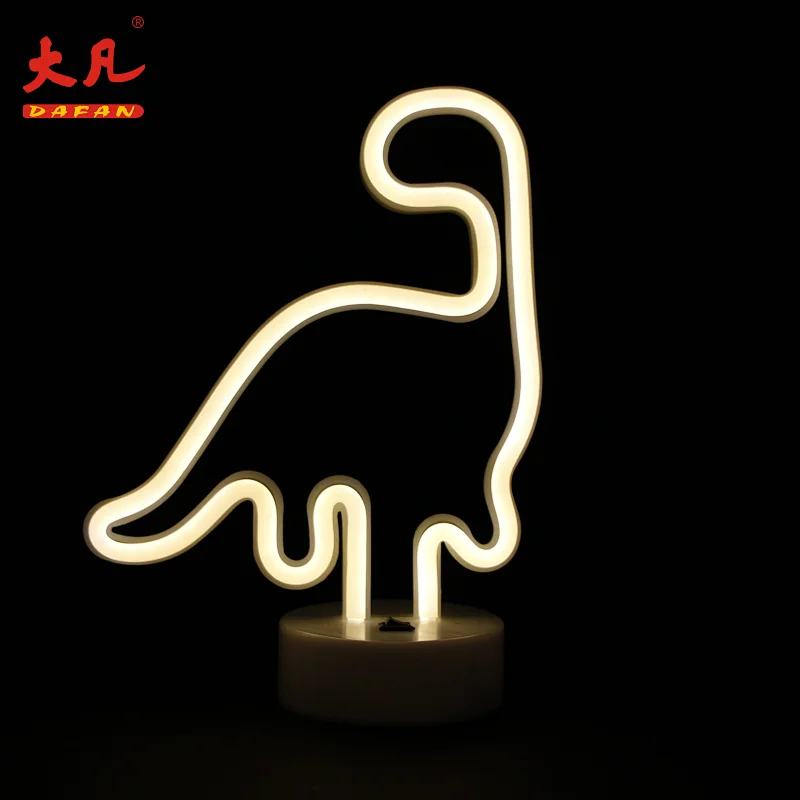 dinosaur shape indoor neon light logo decoration table neon signs wedding festival led neon lamps