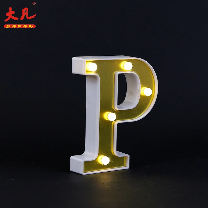 低MOQ 3D字母珠宝标志定制pvc字母标志P形状字灯