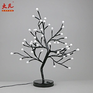 50cm plastic LED crystal ball light room led birch tree light artificial simulate flower bulb lights