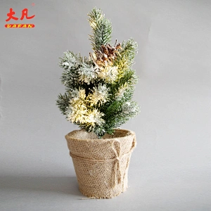 33cm decoration artificial snowy pine tree light LED battery lights Christmas tree light