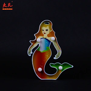 mermaid shape plastic room wedding marquee battery operated acrylic light indoor sign