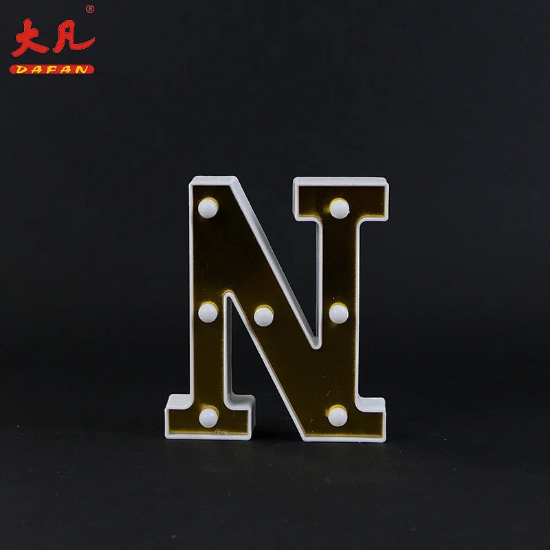 高档3D led电池节日灯装饰led字母表字母标志