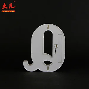 Small Q Shape LED Marquee Letter Light for Wedding Decoration 3D LED Bulbs
