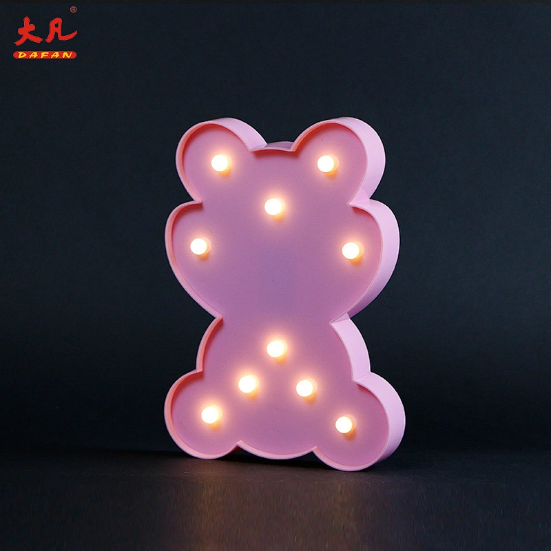 hot sale factory pop up led battery marquee pvc letter board light for wedding room party table