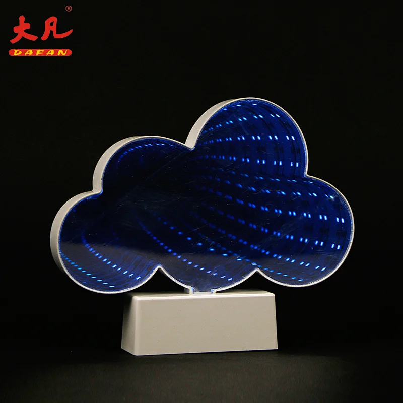 usb & battery star shape 3d led mirror light night indoor tunnel mirror atmosphere wall table panel light