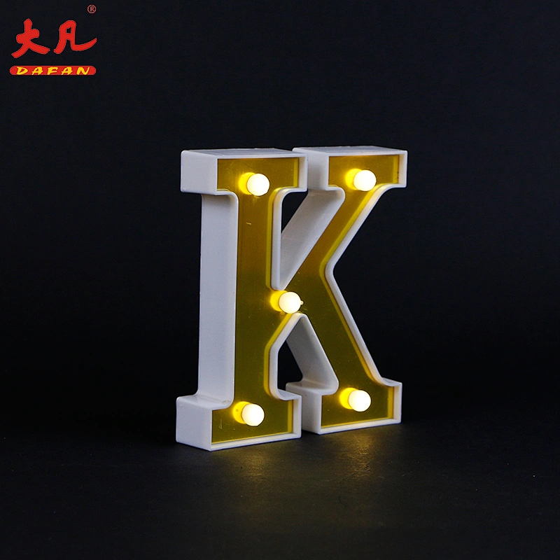 hot sale led holiday light table decoration plastic room lamp wedding party birthday letter light