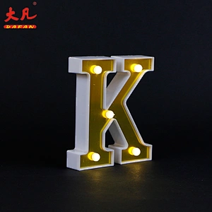 hot sale led holiday light table decoration plastic room lamp wedding party birthday letter light