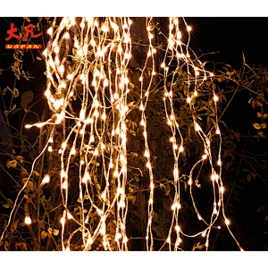 圣诞瀑布窗帘灯户外防水字符串led壁灯