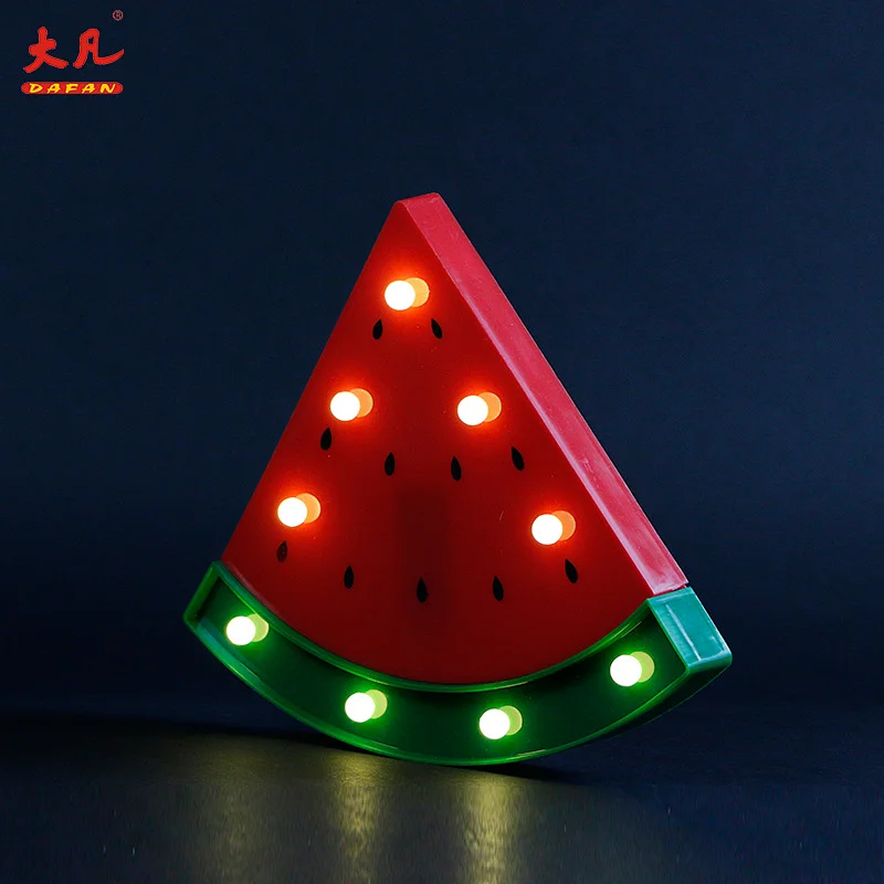 watermelon shape plastic battery operated table decoration lighting led foe room wedding party children