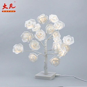 25cm simulate flower tree lights usb battery christmas tree decoration led tree light artificial ross light