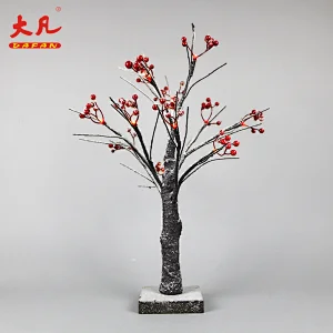 45厘米电池供电led圣诞人工装饰节盆景树枝头灯