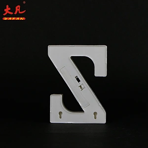 Z shape golden 3d led letter sign decoration wedding letter led battery led alphabet letter