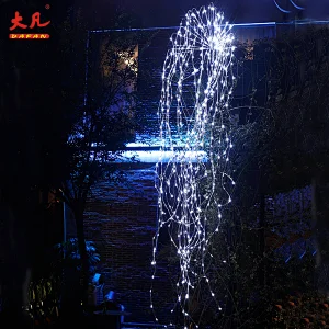 圣诞瀑布窗帘灯户外防水字符串led壁灯