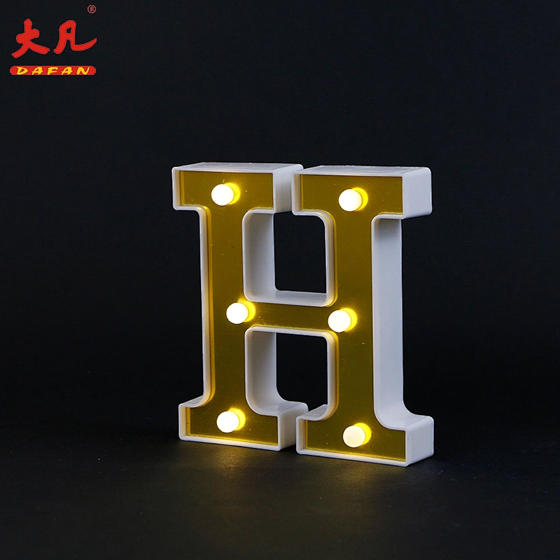 H hot sale letter board plastic decorative word light customize factory led battery lights