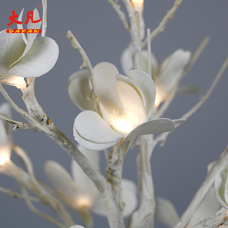 hot sale artificial branch simulation battery led white flower branch tree light