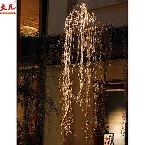 圣诞瀑布窗帘灯户外防水字符串led壁灯