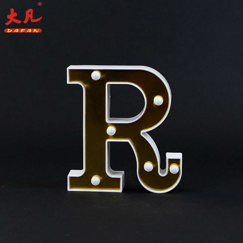 Plastic Word Custom LED marquee letter sign battery led light up bulb letter for indoor decoration