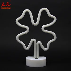 热卖幸运四叶三叶草led霓虹灯led霓虹灯条灯绳灯室标志