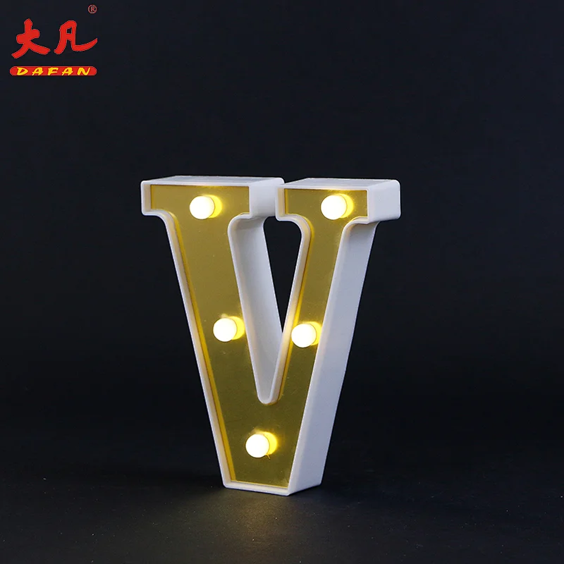 热卖字字母板3D电池亚克力led灯字母字幕婚礼派对标志