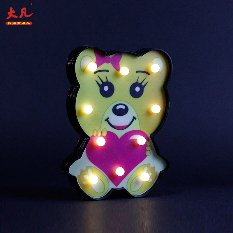 bear shape led holiday plastic marquee light letter acrylic party pop up marquee sign