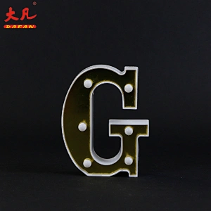 G alphabet 3D decoration alphabet lamp room table battery letter light