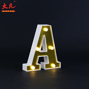 A 装饰字母灯电池操作led台灯字母灯