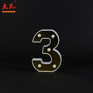 3 word letter board pvc 3d plastic marquee letter light room festival wedding party Led letter ring