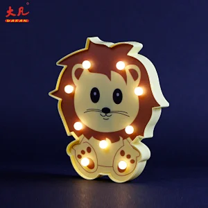 狮子形状装饰儿童房表照明led字母字幕板灯标志