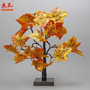 热销售圣诞节点亮模拟led槭树光人工枫树枝和树叶